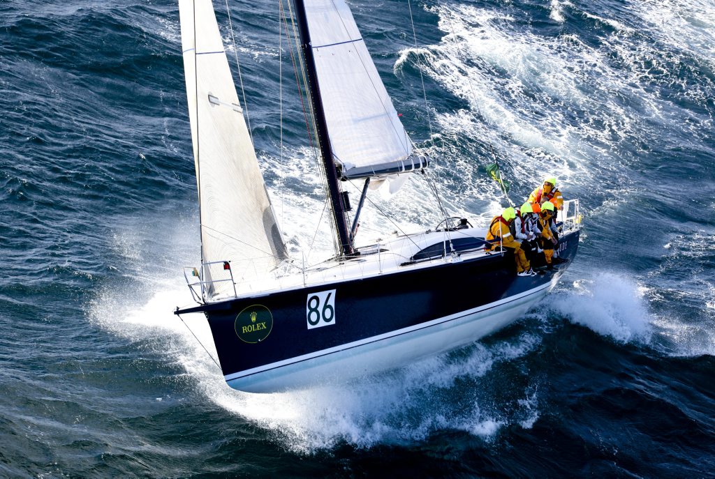 St Jude in action during the Sydney to Hobart yacht race. St Jude in action during the Sydney to Hobart yacht race.